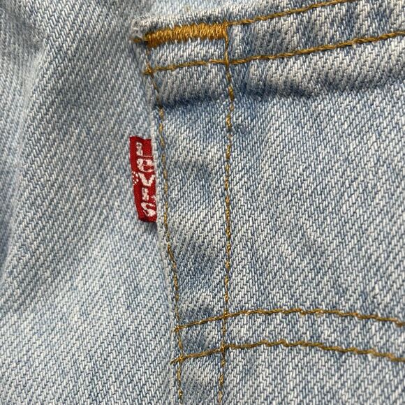 Vintage 501 Levis Jeans Denim Men’s 32”x31” Button Fly USA 1991 Light Wash - Picture 9 of 12